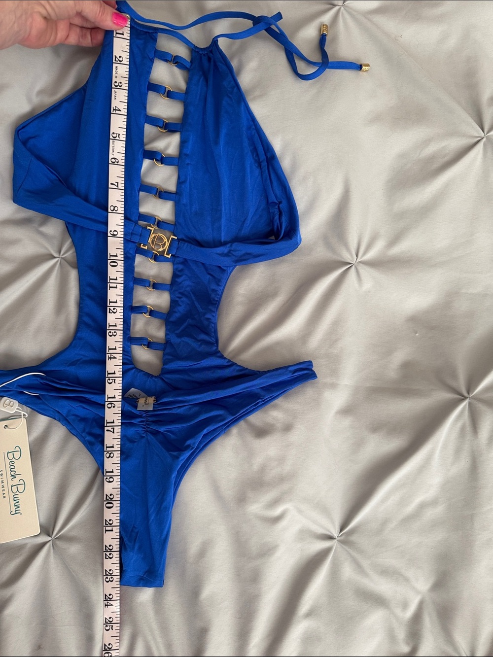 Beach Bunny Cobalt Blue Ladder Cutout One-Piece Swimsuit - Picture 10 of 10